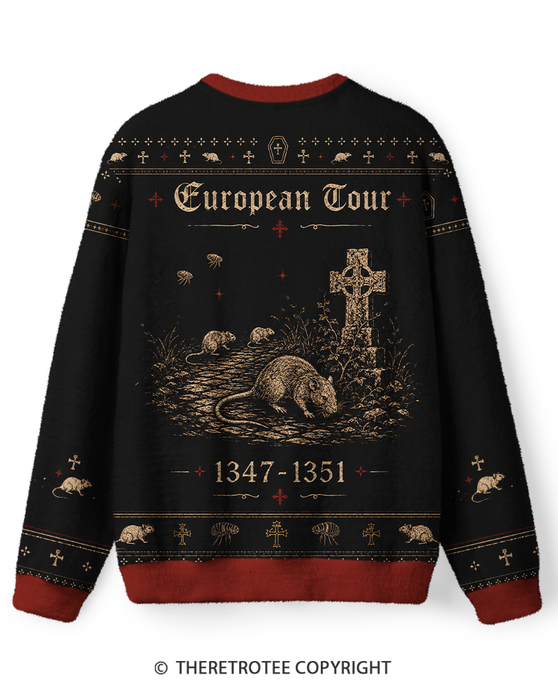 TheRetroTee Black Death Historical Sweater