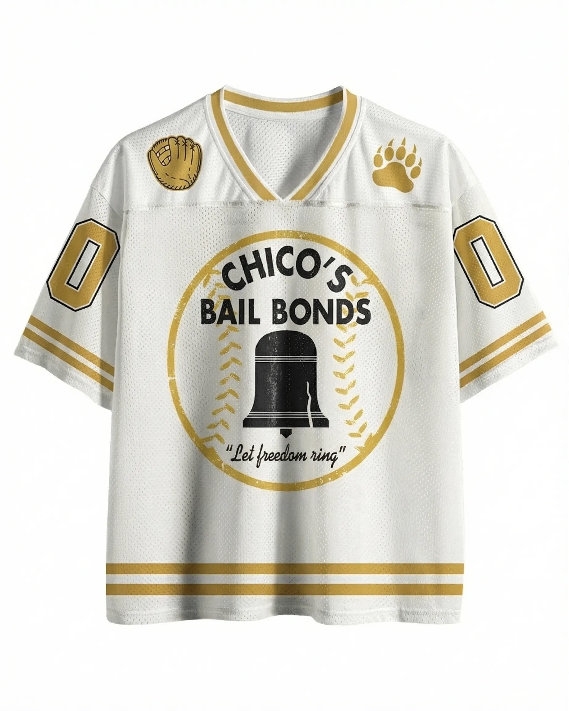 TheRetroTee Chico's Bail Bonds 1970s Mesh Jersey