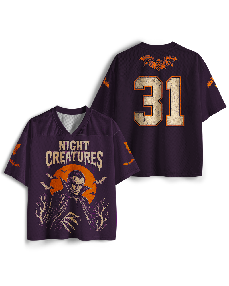 TheRetroTee Night Creatures Mesh Jersey