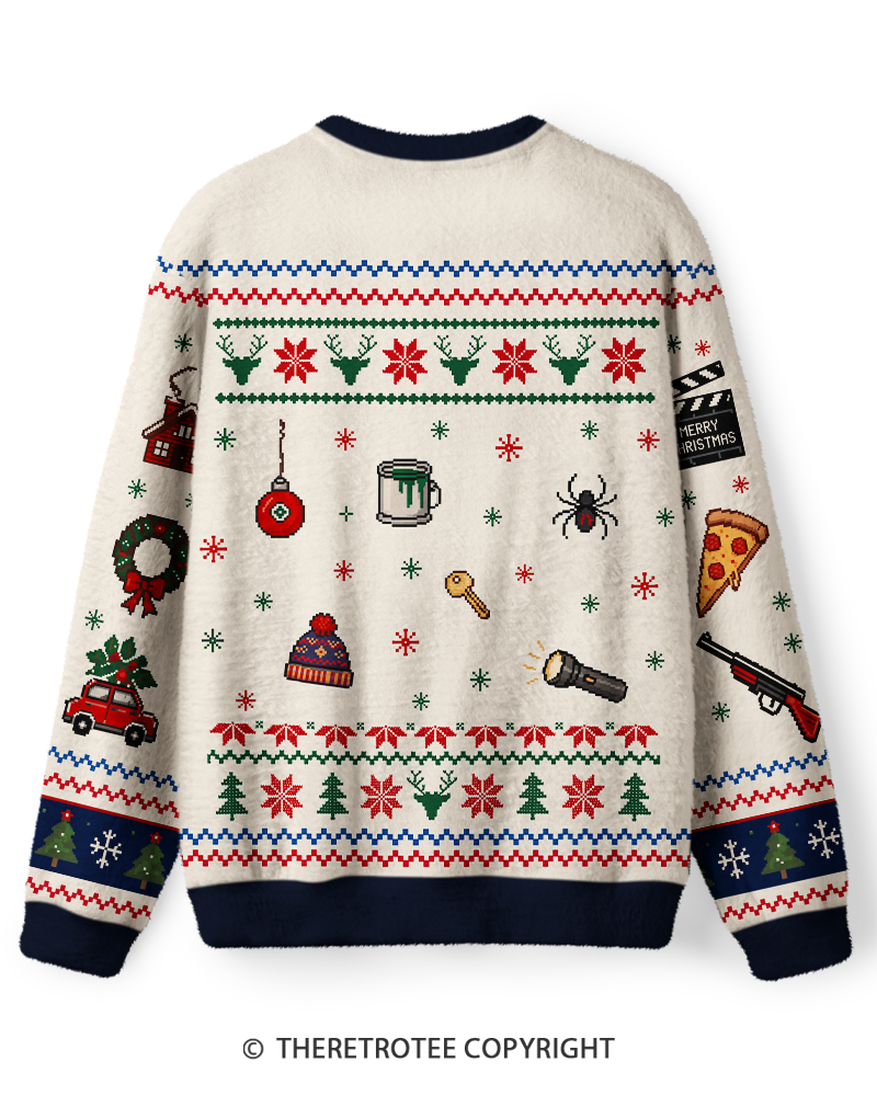 TheRetroTee Merry Christmas Ya Filthy Animal Graphic Sweater