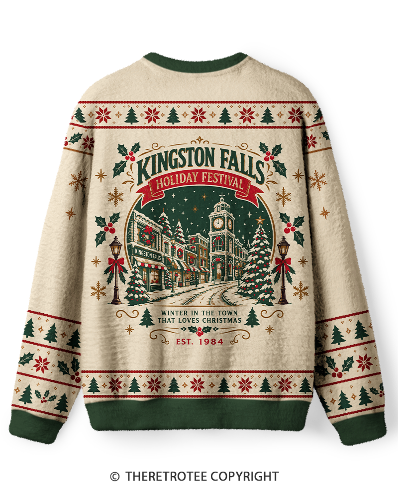 TheRetroTee Vintage Christmas Town Festival Sweater