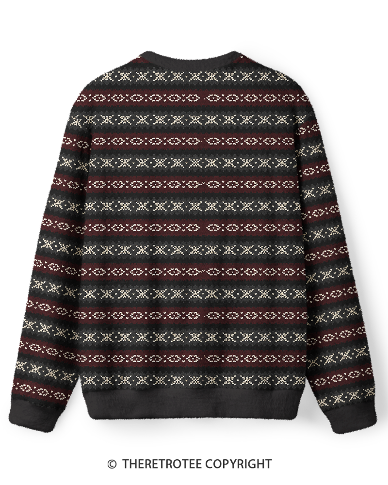 TheRetroTee Vintage 1980s Winter Fair Isle Sweater