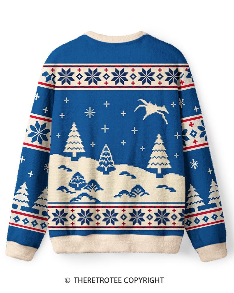 TheRetroTee Vintage 1970s Holiday Robot Sweater