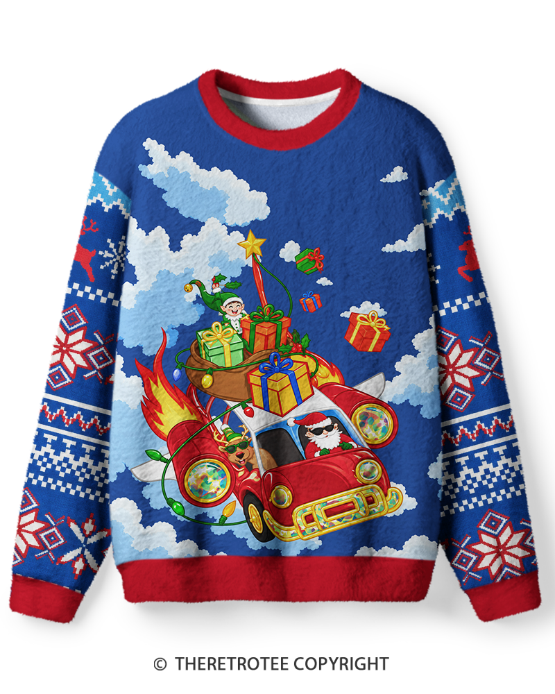 TheRetroTee Vintage Christmas Road Trip Sweater