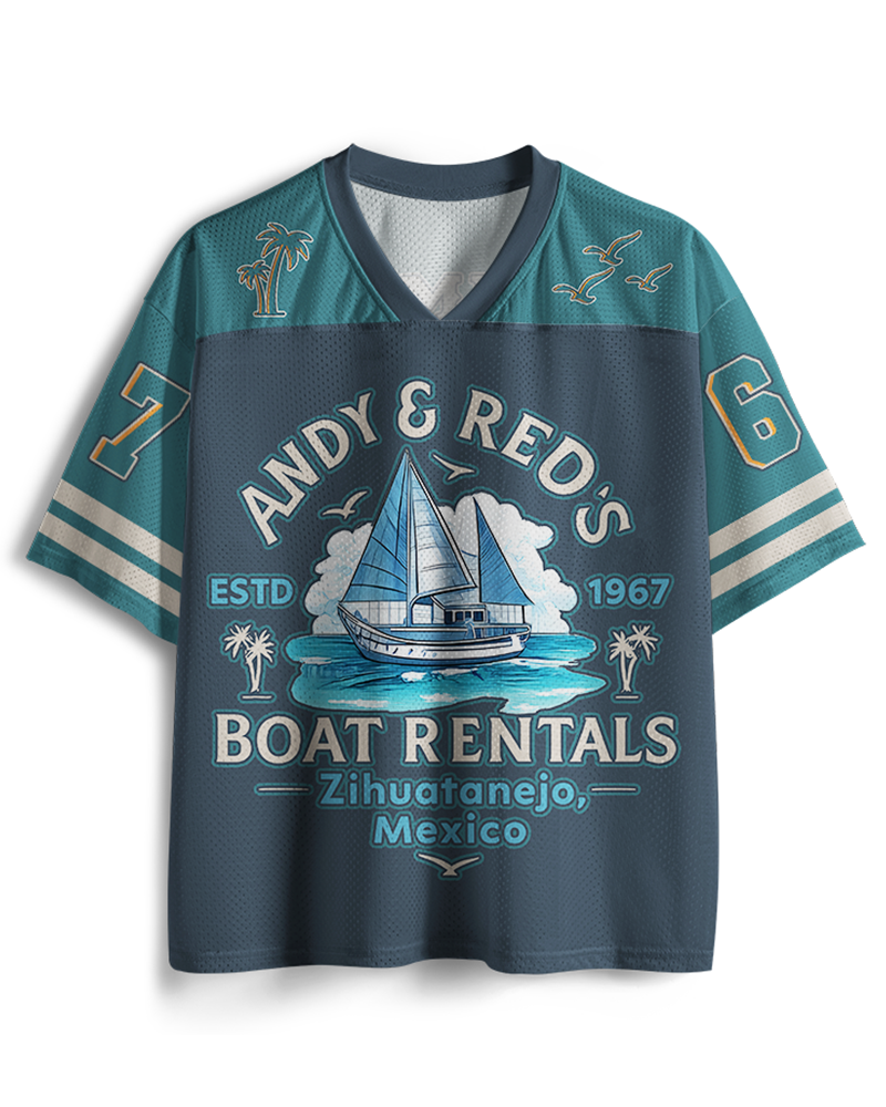 TheRetroTee Boat Rentals 1990s Mesh Jersey