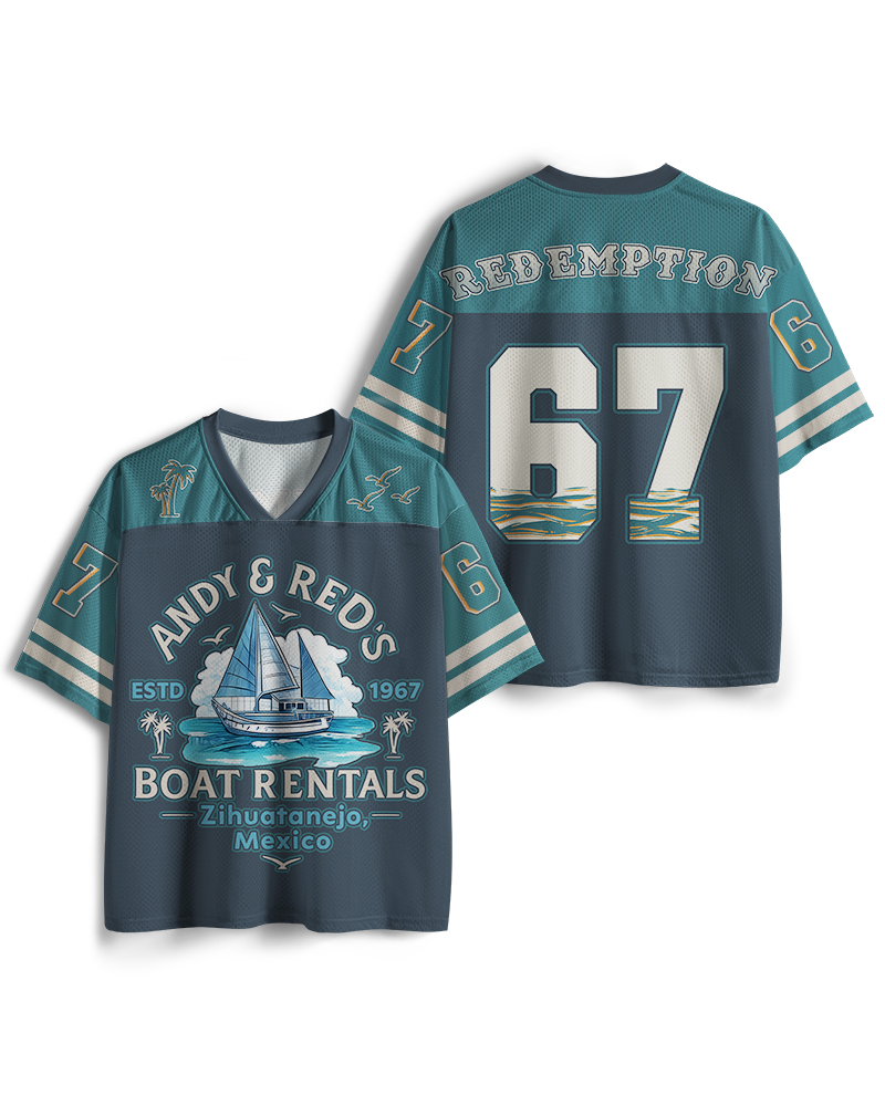 TheRetroTee Boat Rentals 1990s Mesh Jersey