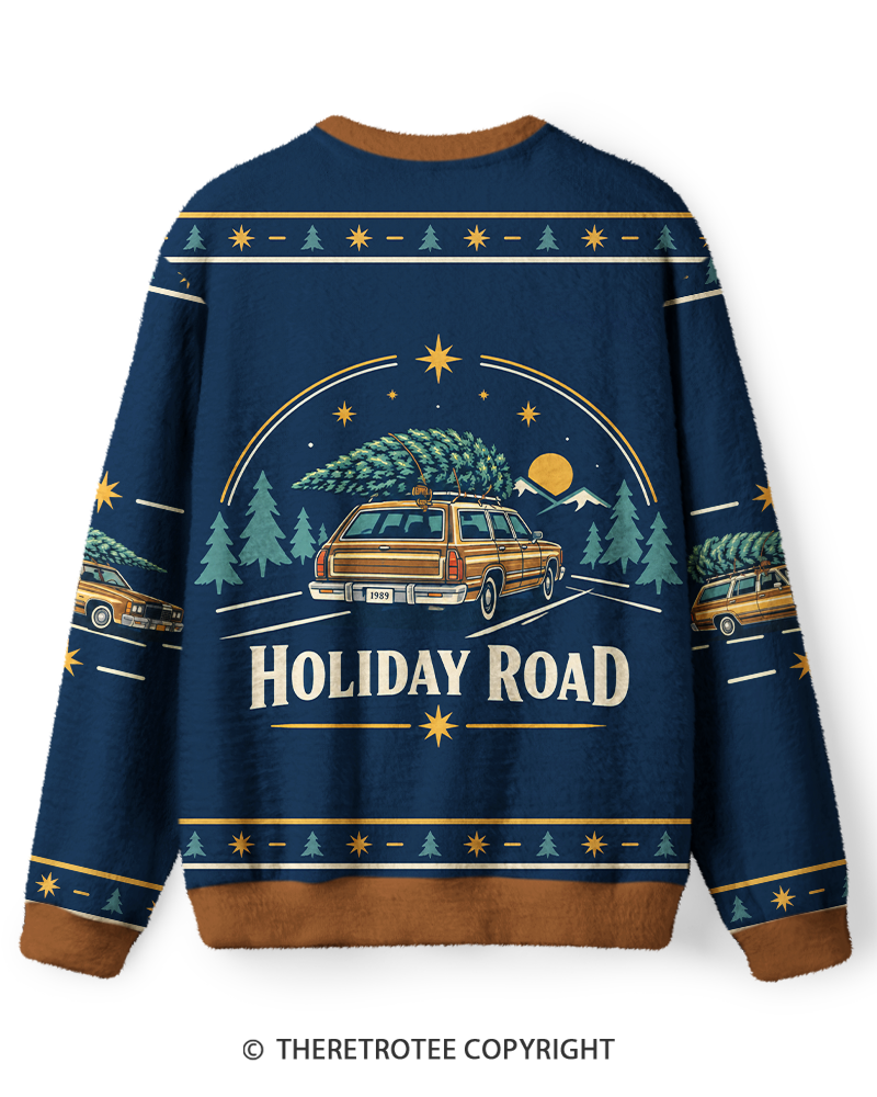 TheRetroTee Vintage 1980s Winter Road Trip Wagon Sweater