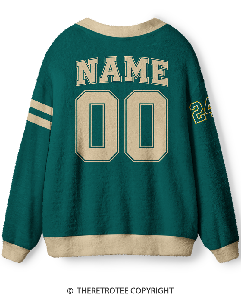 TheRetroTee Vintage 1980s Classic Game Day Stripe Sweater