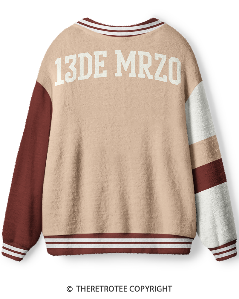 TheRetroTee Vintage 1990s Preppy Varsity Unisex Cardigan Sweater