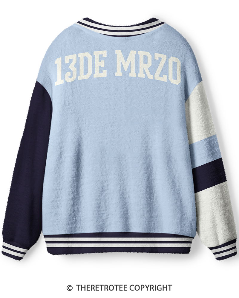 TheRetroTee Vintage 1990s Preppy Varsity Unisex Cardigan Sweater