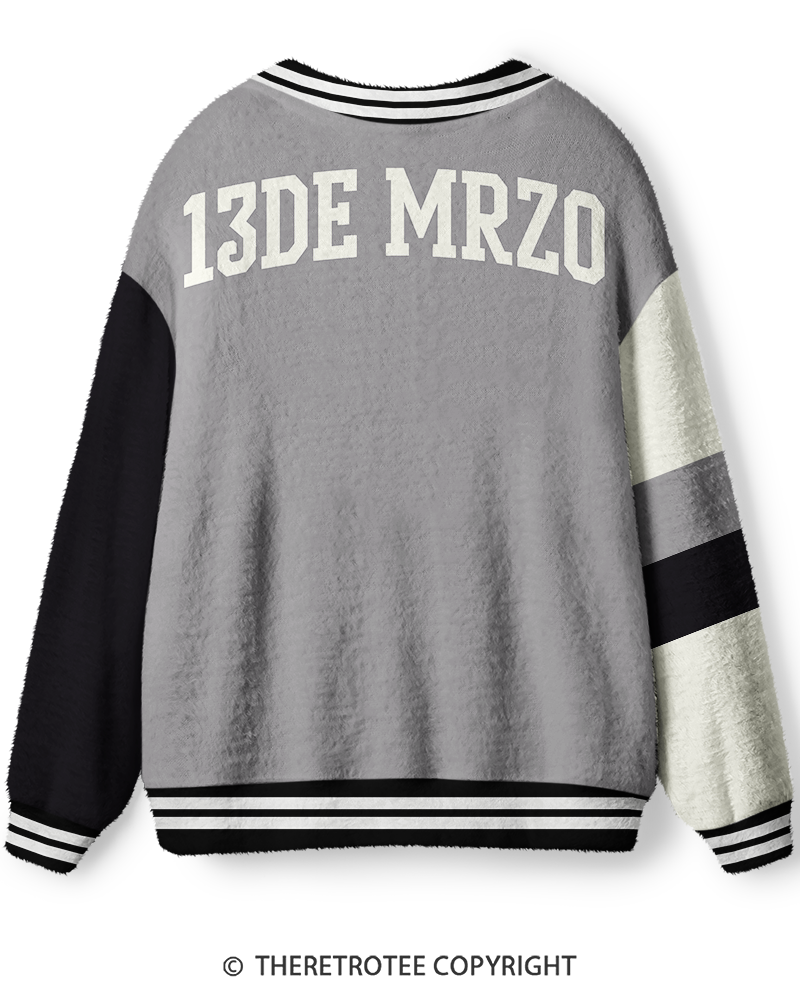TheRetroTee Vintage 1990s Preppy Varsity Unisex Cardigan Sweater