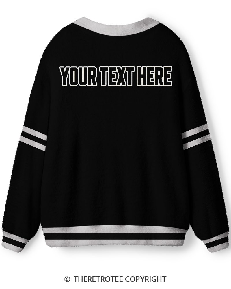 TheRetroTee Personalized Vintage Varsity Memory Unisex Cardigan Sweater