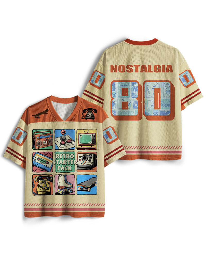 TheRetroTee I Am This Old Vintage Nostalgia Cassette Tape 1980s Mesh Jersey