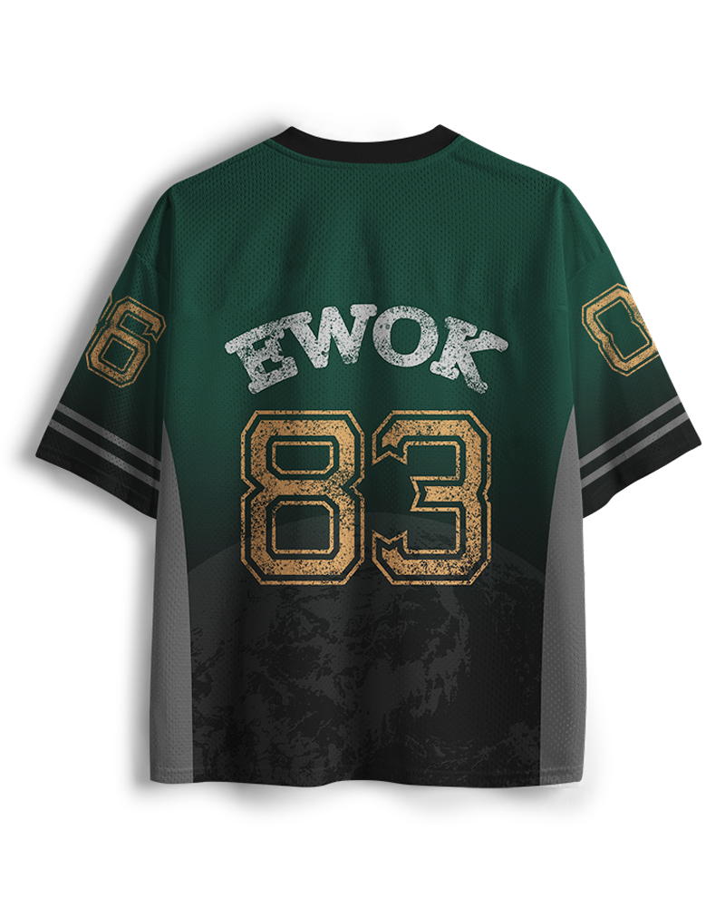 TheRetroTee Endor Forest Summer Camp 1980s Mesh Jersey