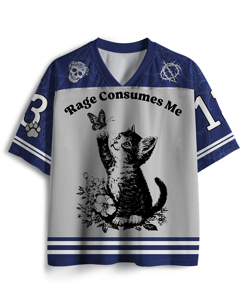 TheRetroTee Rage Consumes Me Mesh Jersey
