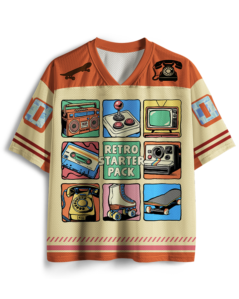 TheRetroTee I Am This Old Vintage Nostalgia Cassette Tape 1980s Mesh Jersey