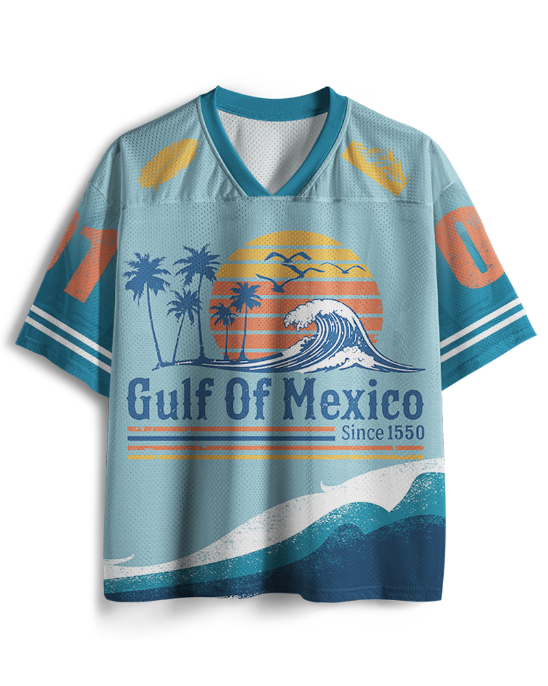 TheRetroTee Gulf Of Mexico 1970s Mesh Jersey