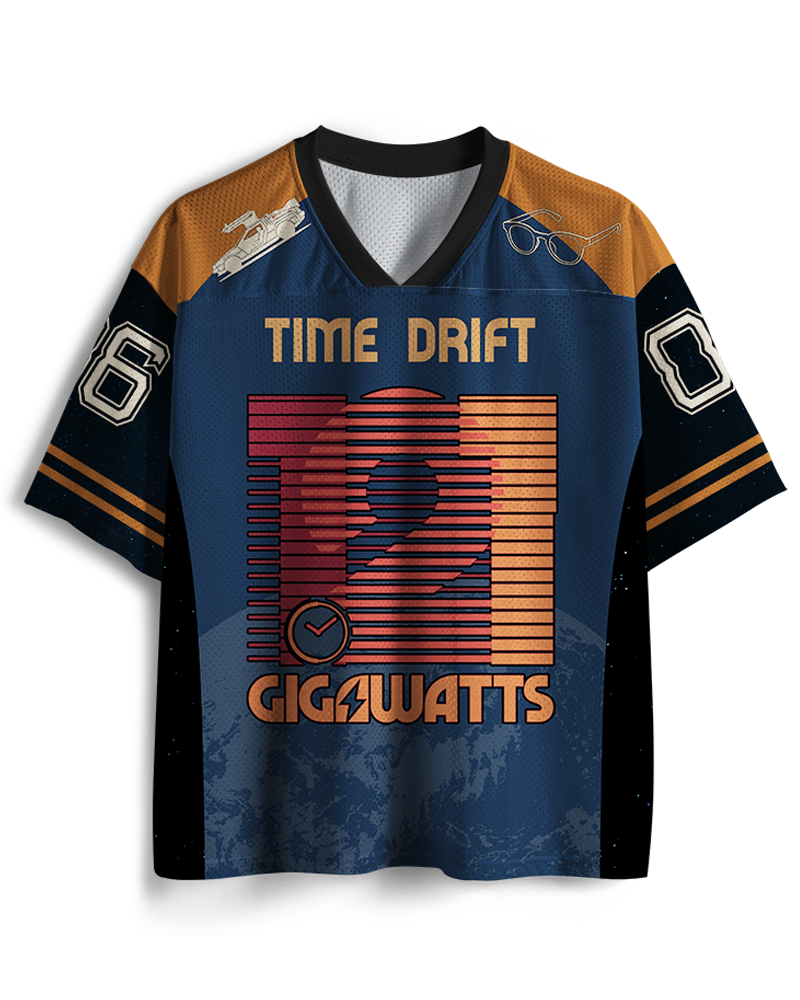 TheRetroTee 1.21 Gigawatts 1980s Mesh Jersey