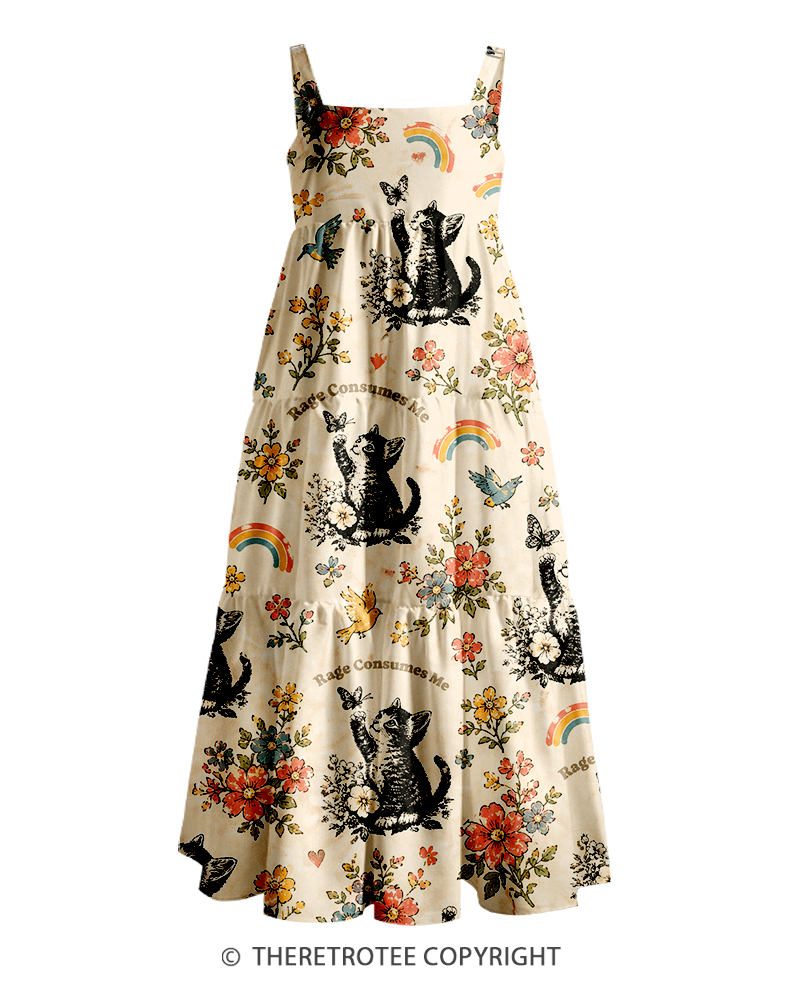 TheRetroTee ——  Vintage Straps Maxi Dress