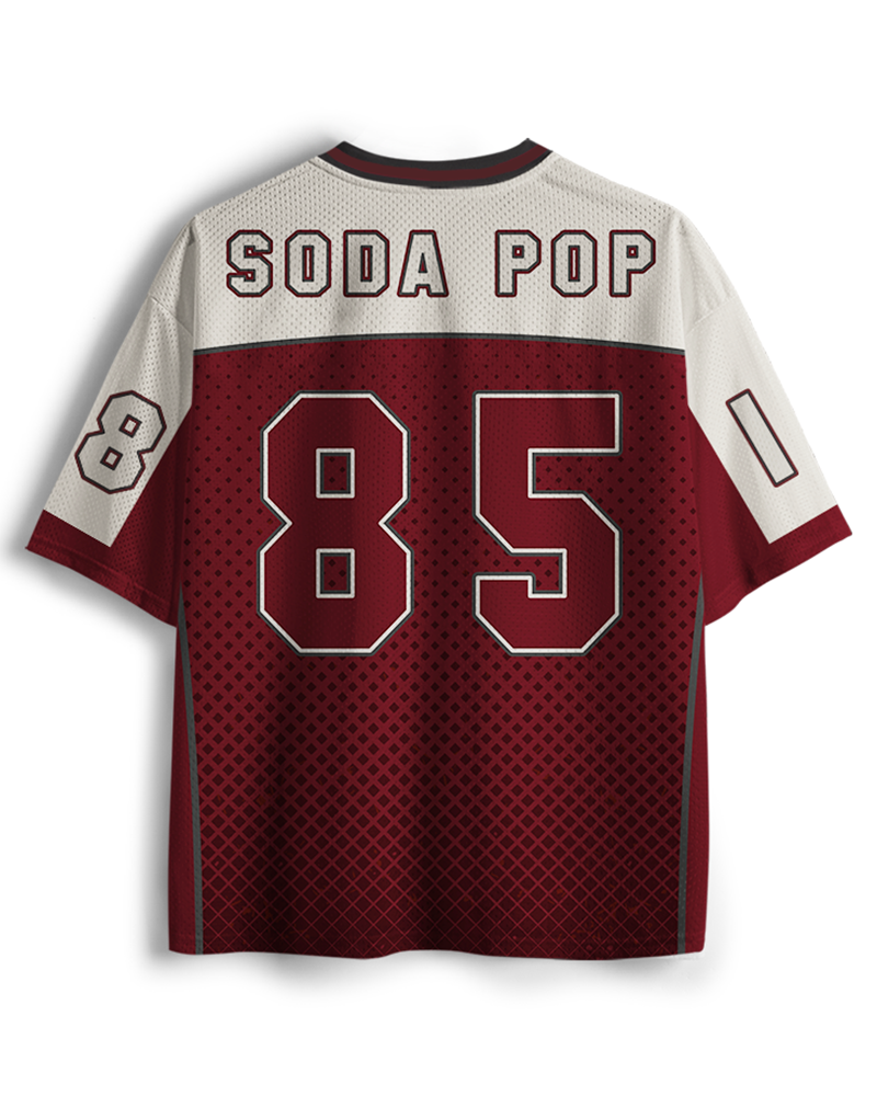 TheRetroTee 1970s Retro Soda Brand Inspired Mesh Jersey
