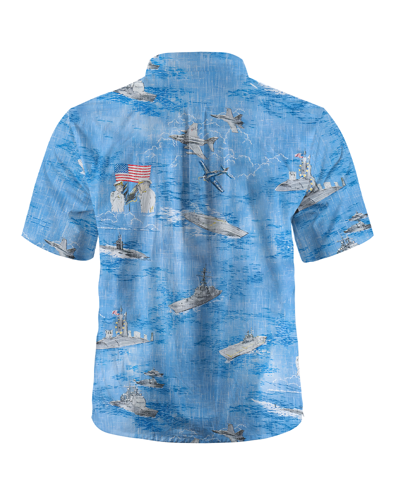 NAVY HONOR, COURAGE, COMMITMENT FUNNY Hawaiian Shirt