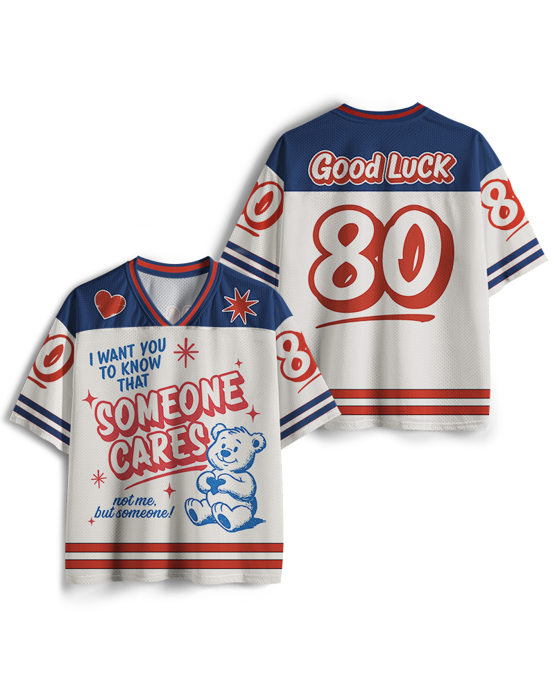 TheRetroTee Someone Cares 1950s Mesh Jersey