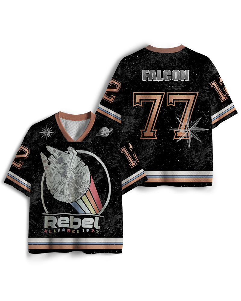 TheRetroTee 1977 Sci-Fi Spacecraft Inspired Mesh Jersey