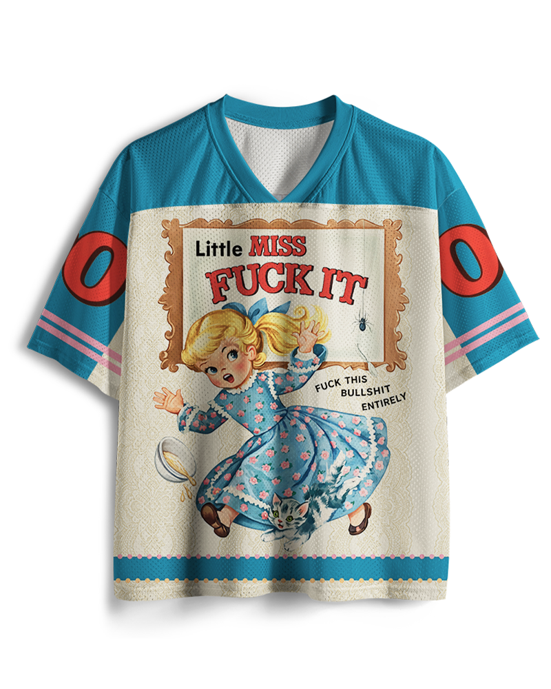 TheRetroTee Attitude Girl Fuck It 1960s Mesh Jersey