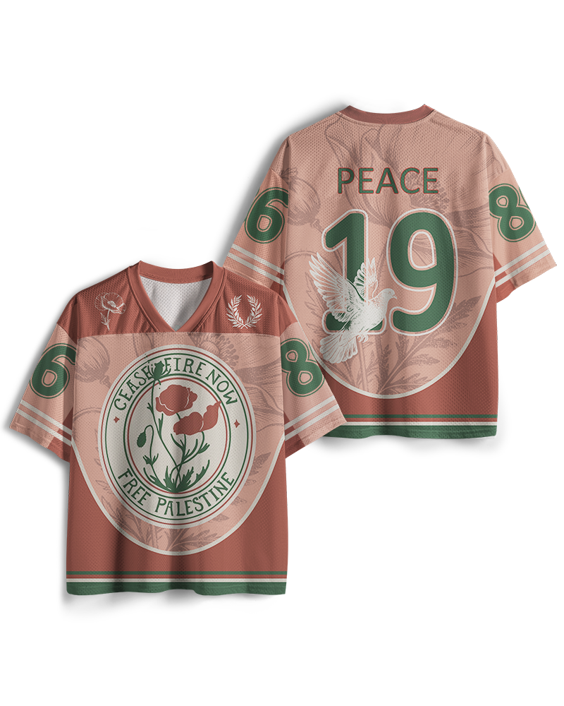 TheRetroTee Free palestine Mesh Jersey
