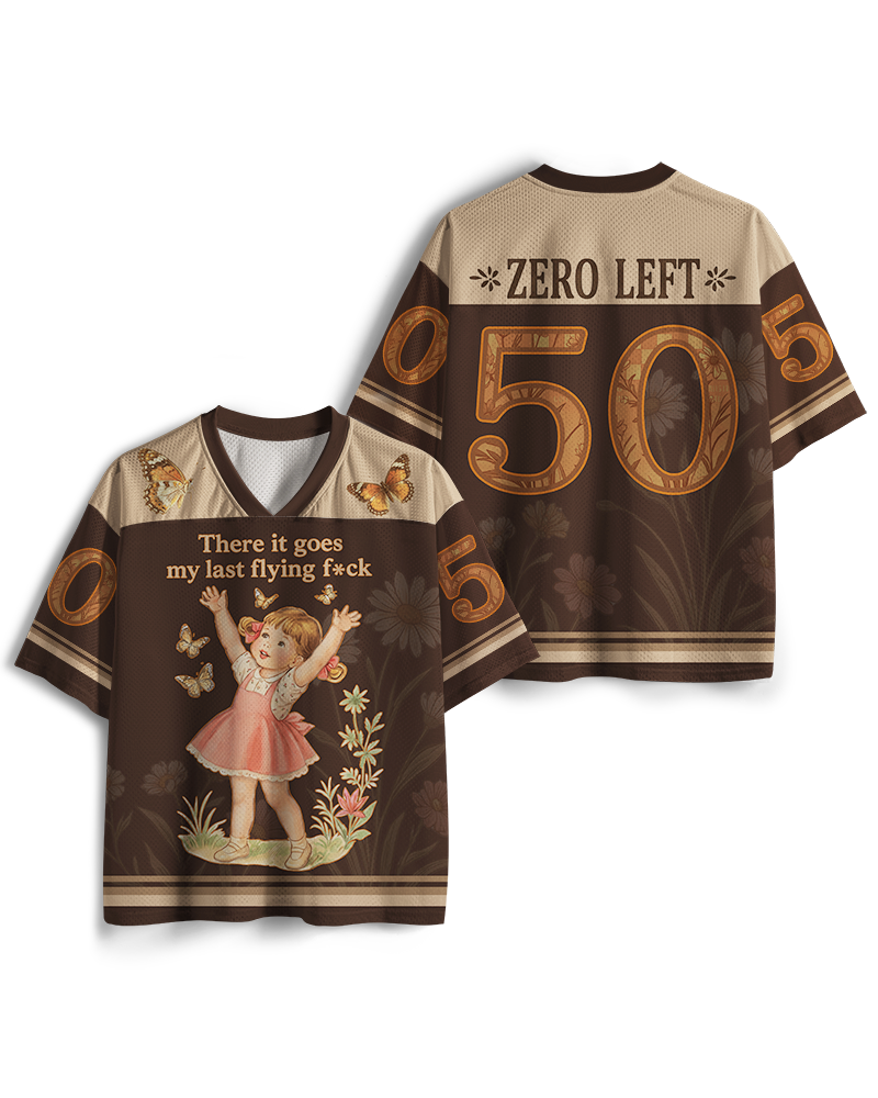 TheRetroTee There It Goes My Last Flying Fck 1950s Mesh Jersey
