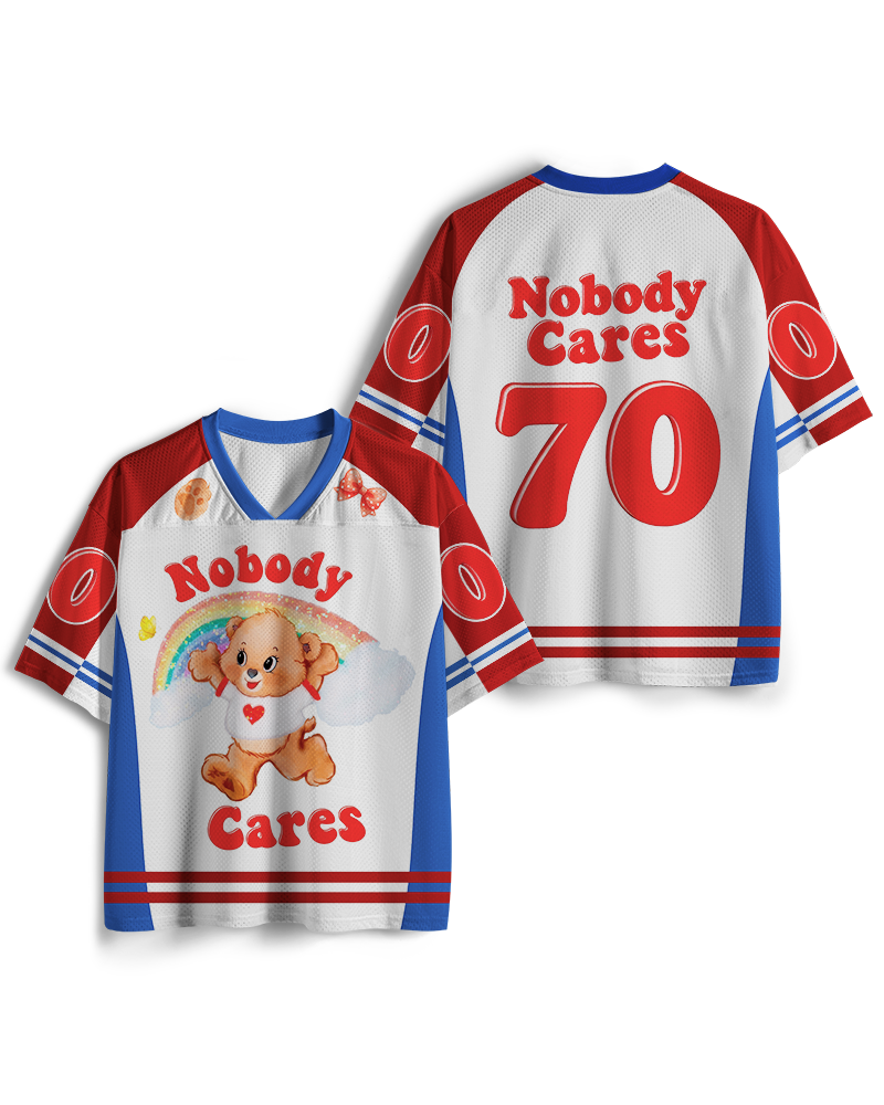 TheRetroTee Nobody Cares 1970s Mesh Jersey