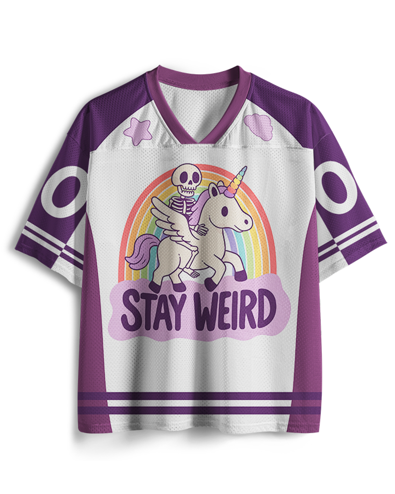 TheRetroTee Stay Weird Mesh Jersey