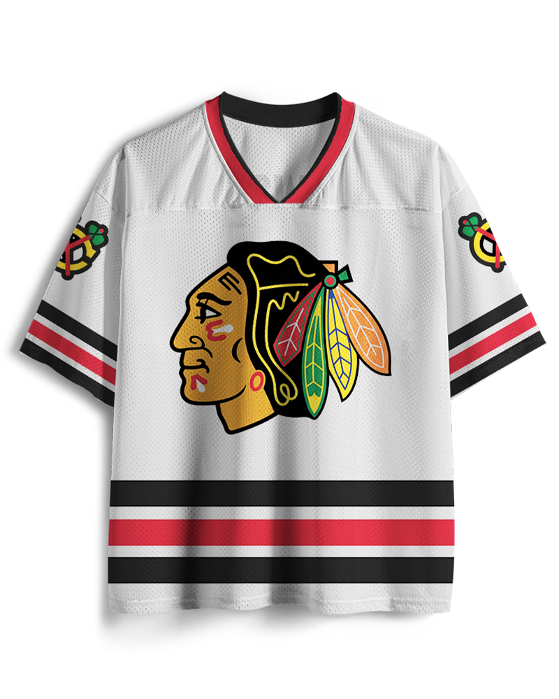 TheRetroTee Holiday Hockey #00 White Ice Rink Fan Movie-Inspired Mesh Jersey