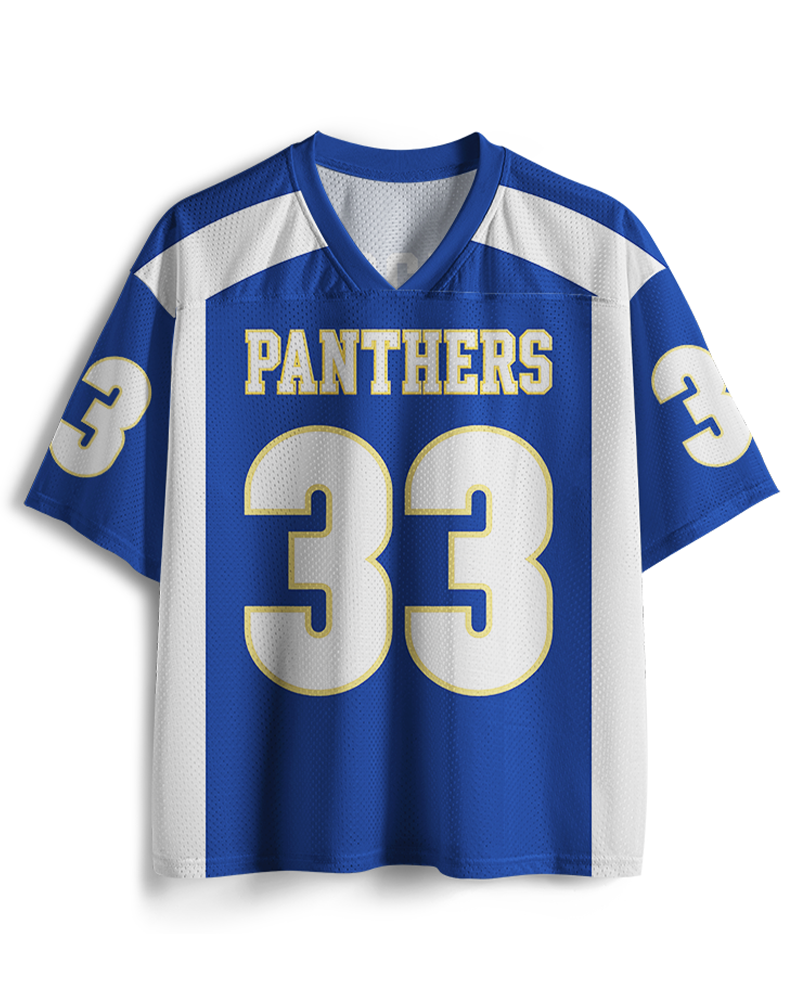 TheRetroTee Small Town #33 Football Mesh Jersey