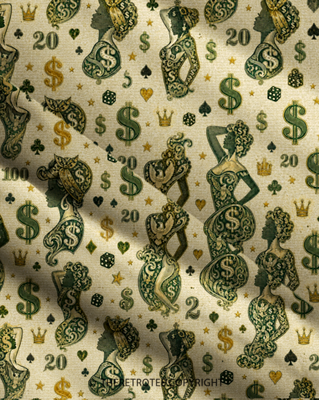TheRetroTee Money Queen Casino 2000s Strappy Maxi Dress