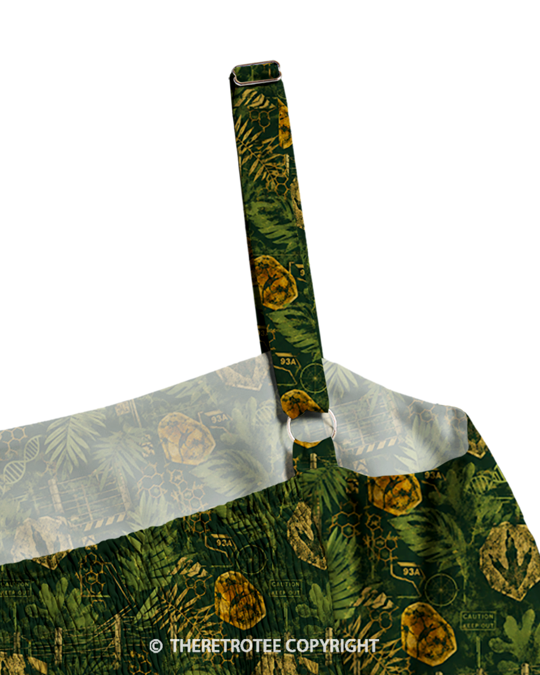 TheRetroTee Jurassic Jungle Escape 1990s Strappy Maxi Dress