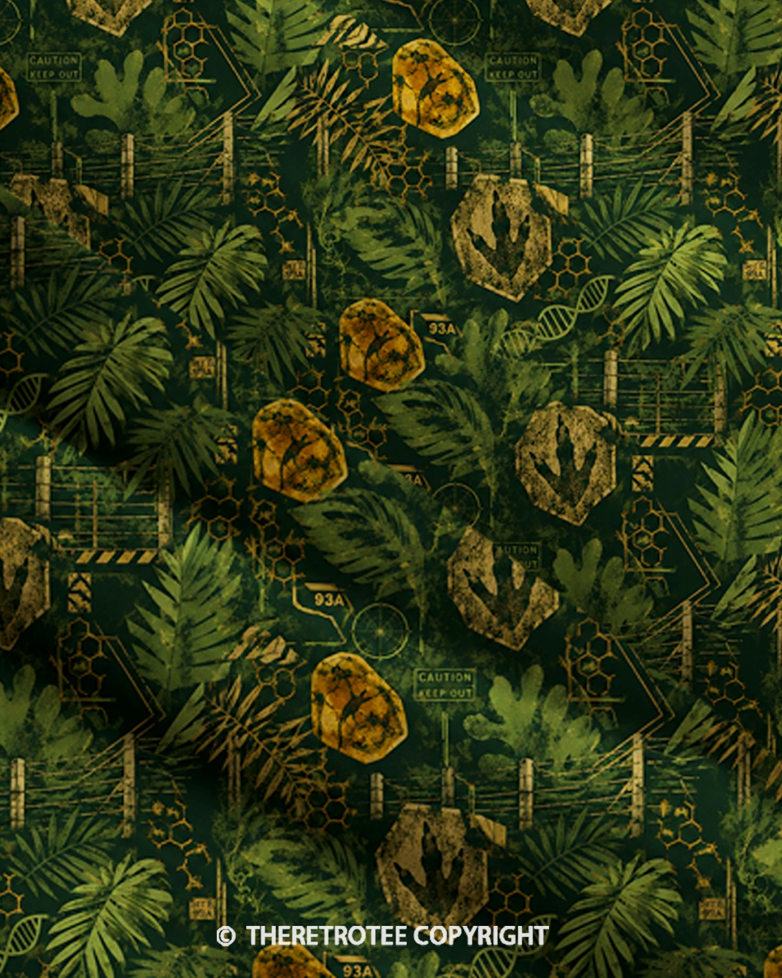 TheRetroTee Jurassic Jungle Escape 1990s Strappy Maxi Dress
