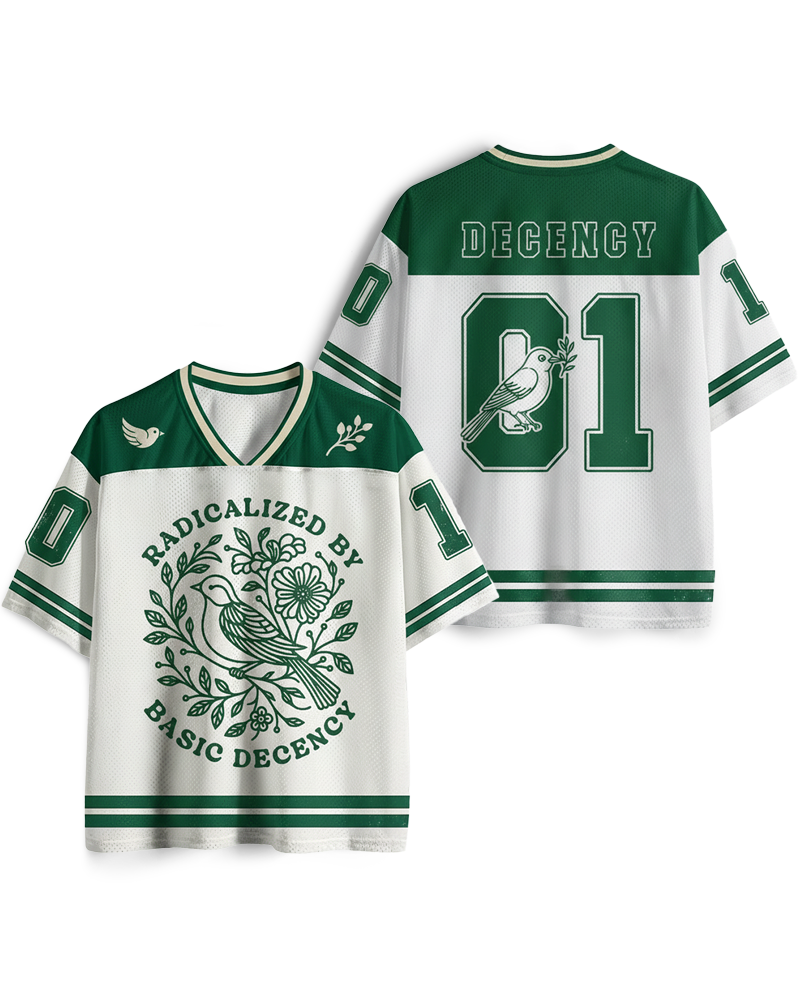 TheRetroTee Radicalized By Basic Decency Mesh Jersey