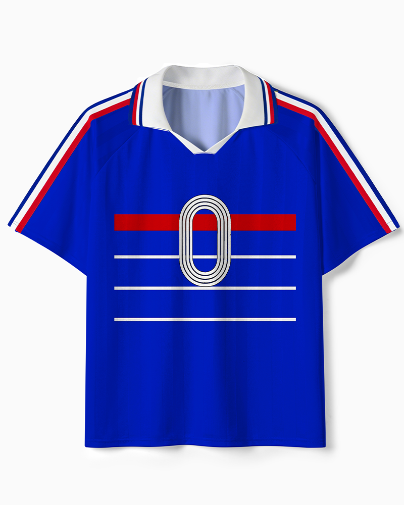 TheRetroTee Retro 1998 Royal Blue Polo Mesh Jersey