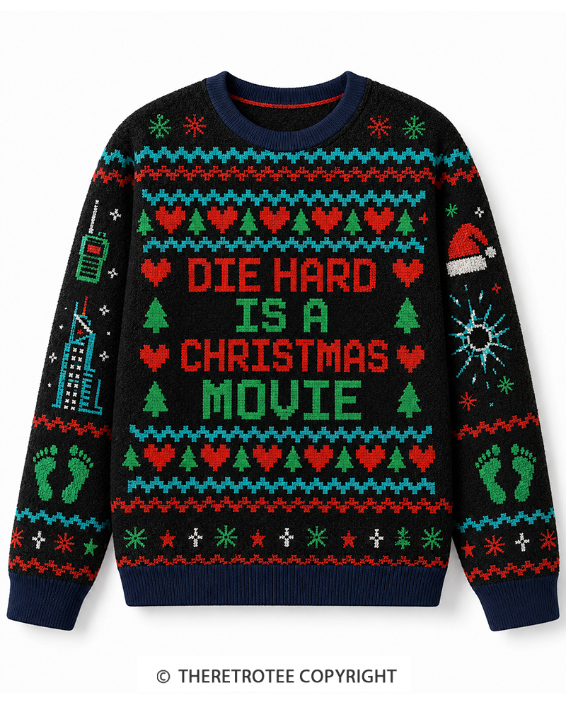 TheRetroTee a Christmas Movie Sarcasm Christmas Graphic Sweater