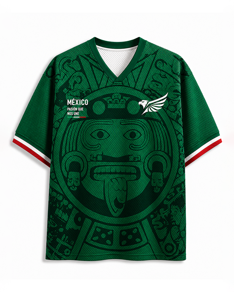 TheRetroTee Aztec Culture Mexico Heritage Soccer Mesh Jersey