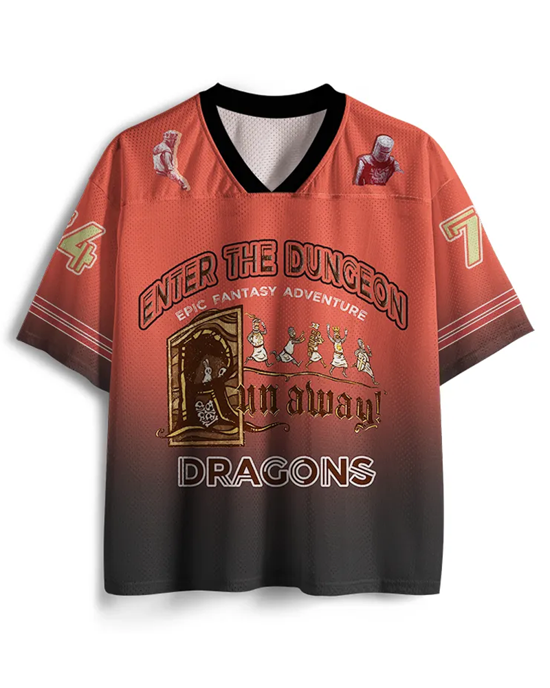 TheRetroTee Run Away 1970s Mesh Jersey