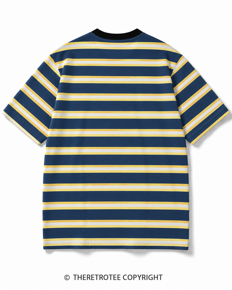 TheRetroTee 70s Inspired Striped Ringer T-Shirt