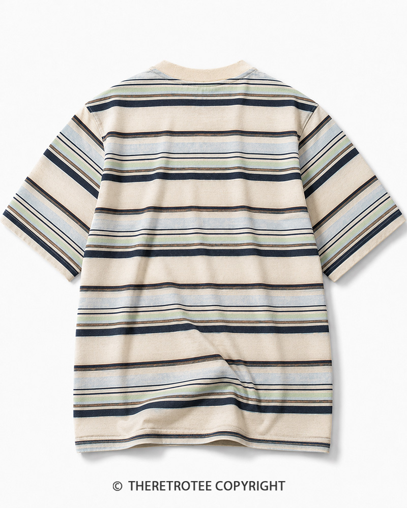 TheRetroTee 70s-Inspired Striped Ringer T-Shirt