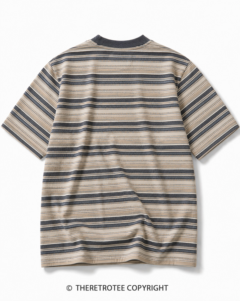 TheRetroTee Vintage Eco Oversized Striped Ringer T-Shirt