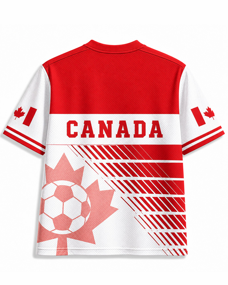TheRetroTee Vintage Canada Football Fan Mesh Jersey