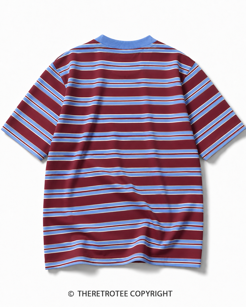 TheRetroTee 70s Inspired Striped Ringer T-Shirt