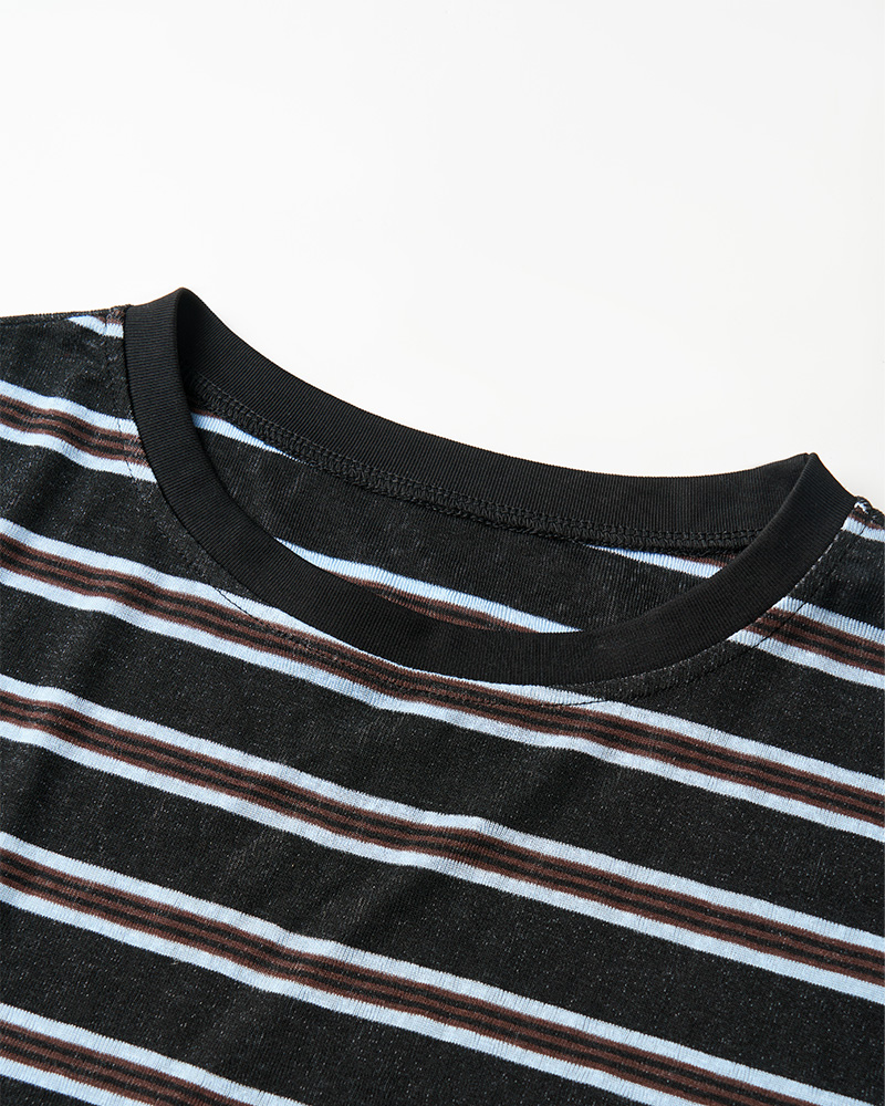 TheRetroTee Retro Heritage Striped Long Sleeve T-Shirt