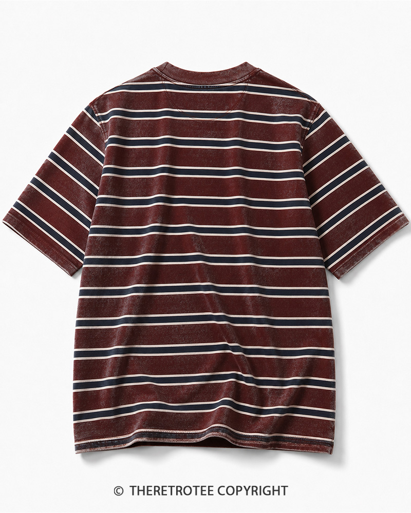 TheRetroTee 70s-Inspired Striped Ringer T-Shirt