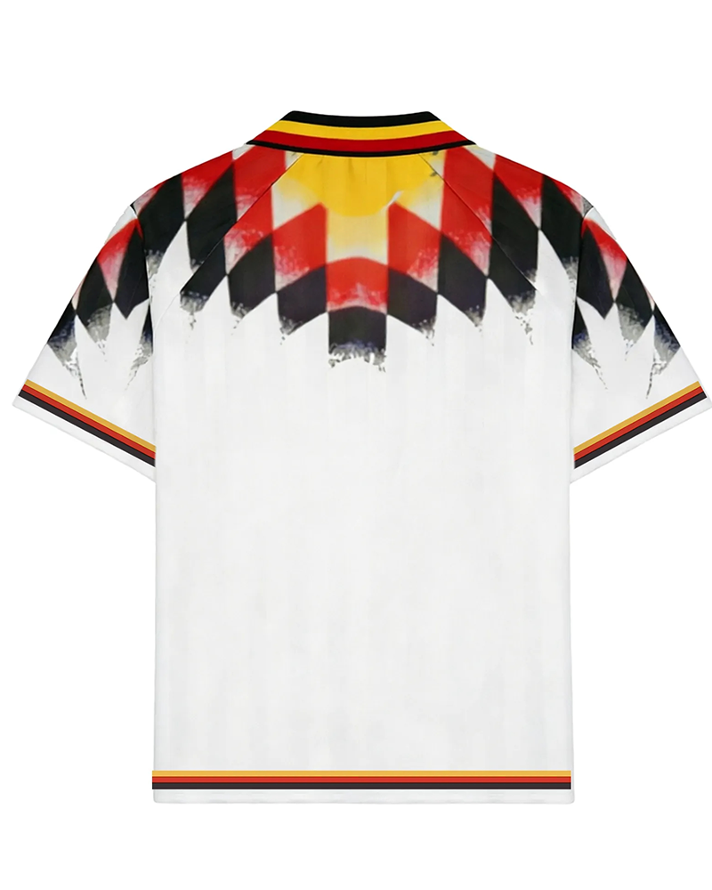 TheRetroTee Black Red Gold Gradient Checkerboard 1994 Polo Mesh Jersey